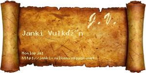 Janki Vulkán névjegykártya